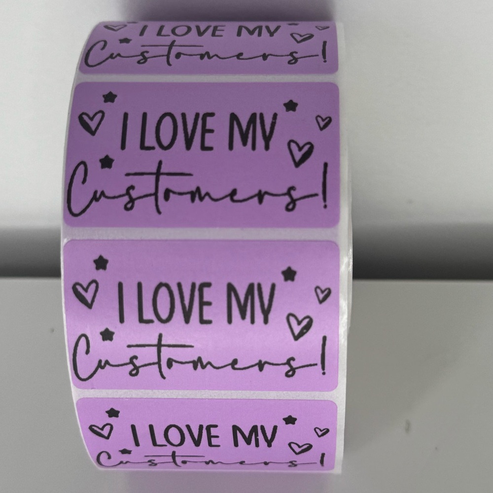 I love my customers stickers | shipping supplies for small business 2" - Picture 5 of 6